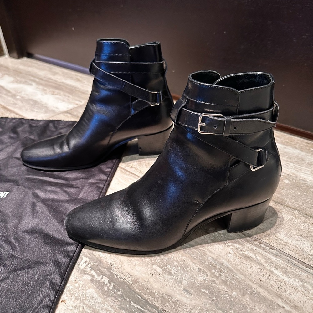 Saint Laurent Chelsea Black Ankle Boots